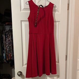 Elegant Red Sleeveless Dress
